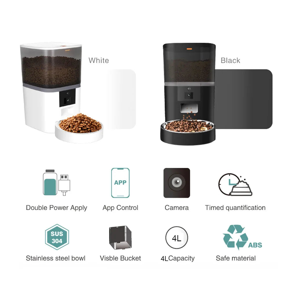 4L Large Capacity Smart Pet Feeder